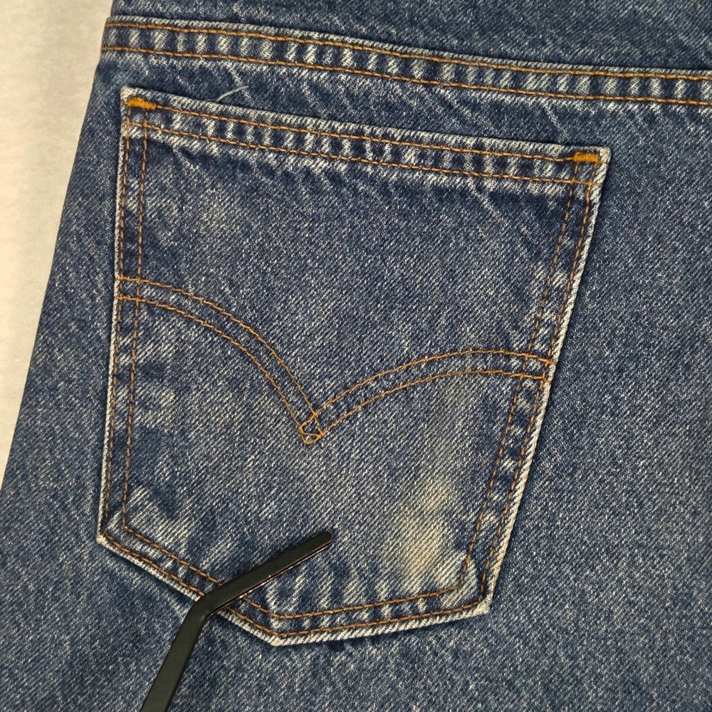 Vtg Levi's 90's 517 Orange Tab Bootcut Made in USA Jeans 36x32 (34×32) Blue 1996 - Picture 11 of 16